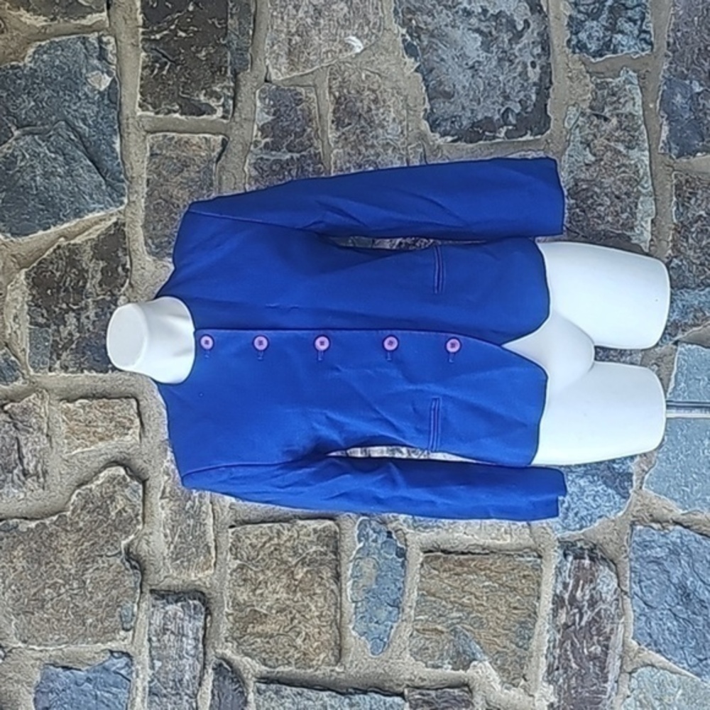 CHRISTIAN DIOR Vintage Royal Blue Cropped Blazer Size 8